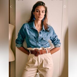 Sezane Servanne Shirt US sz 4, denim blue